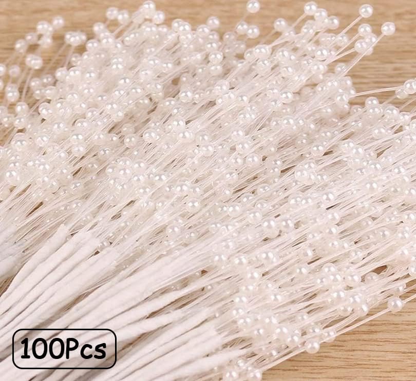 Miniatura 3 de BetterJonny - 100 palitos de perlas, cuentas de 0.118 pulgadas (0.118 in), cuentas creativas, tallos de perlas, tallos de cuentas florales para
