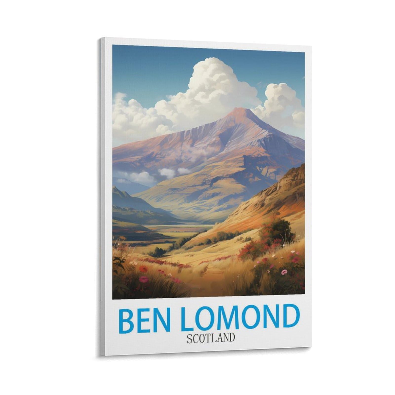 Zbbggoz Frame-Style Ben Lomond Scotland Vintage Travel Poster 16X24inch(40X60cm) Canvas Wall Posters And Art Picture Print Modern Family Bedroom Decor