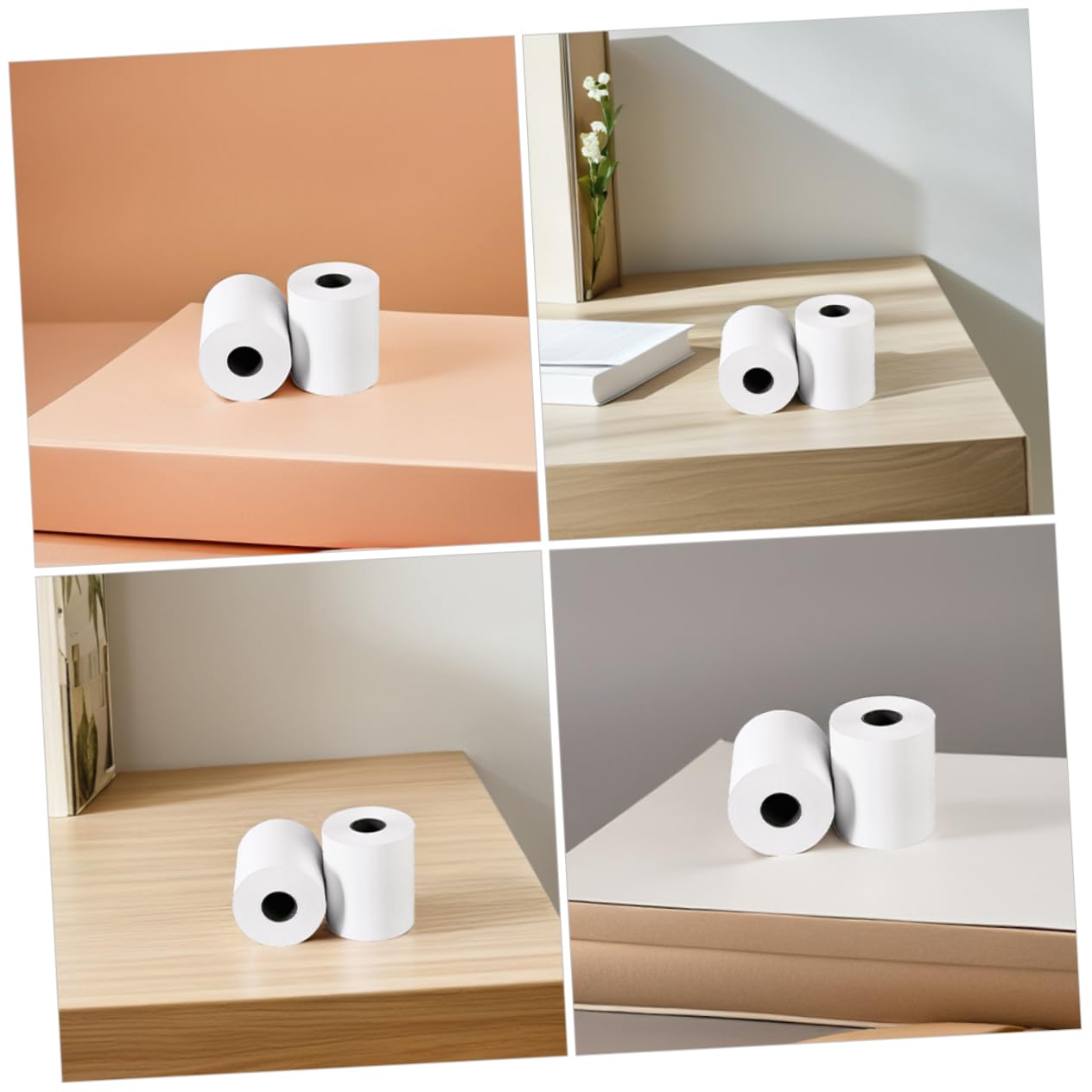 SOIMISS 10 Rollos Papel Térmico para Impresoras de Recibo de Compatible con Múltiples para Supermercados y Tiendas de Trabajo Simplificado
