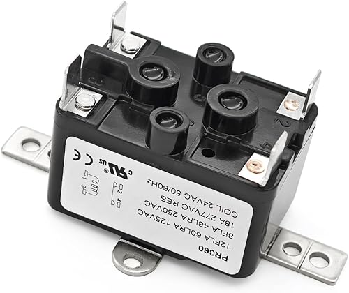 AUCELI Relé de ventilador de automóvil de 24 V, relé de ventilador de CA 90-380 CA SPST, compatible con humidificador de ventilador de horno Coleman