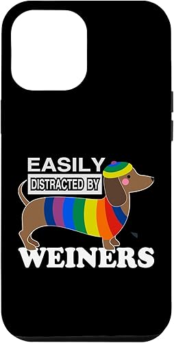 iPhone 13 Pro Max Rainbow LGBT Love Weiners Perros Amor Divertido Hombre Gay Orgullo Divertido Caso