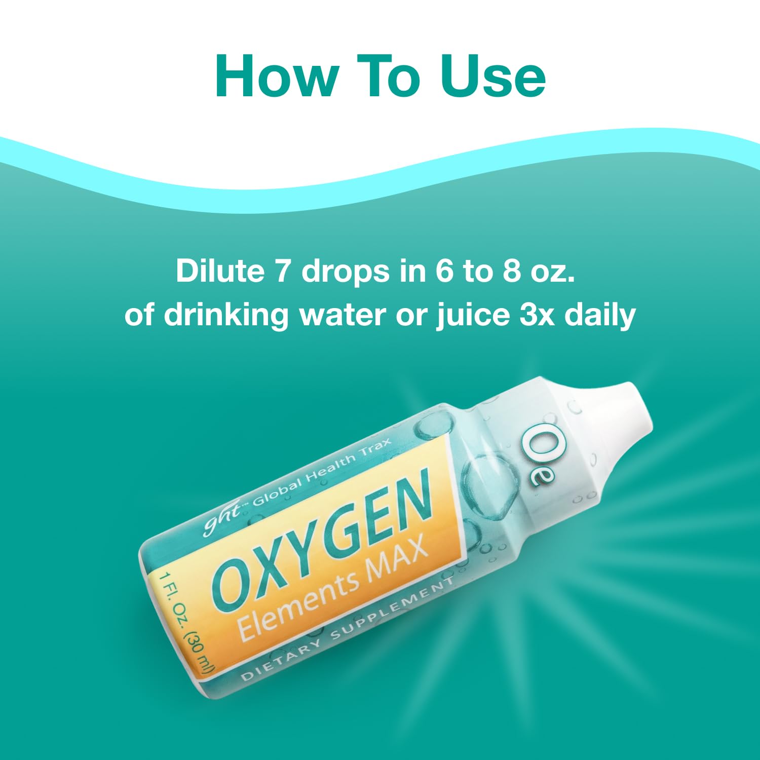 GHT Oxygen Elements Max Liquid Oxygen Drops in 1 Ounce Bottle, Portable Supplement – Bolster Endurance and Stamina, Cleanse Cells — Amazon image 5