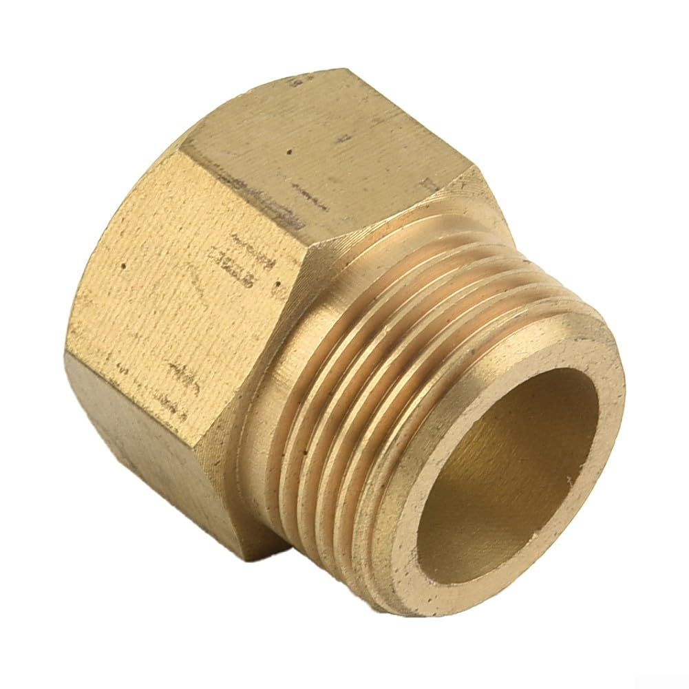 Adaptateur M22 x 1,5 vers G 1/2" femelle en laiton pour nettoyeur haute pression, lance de nettoyeur haute pression, max 400 bar