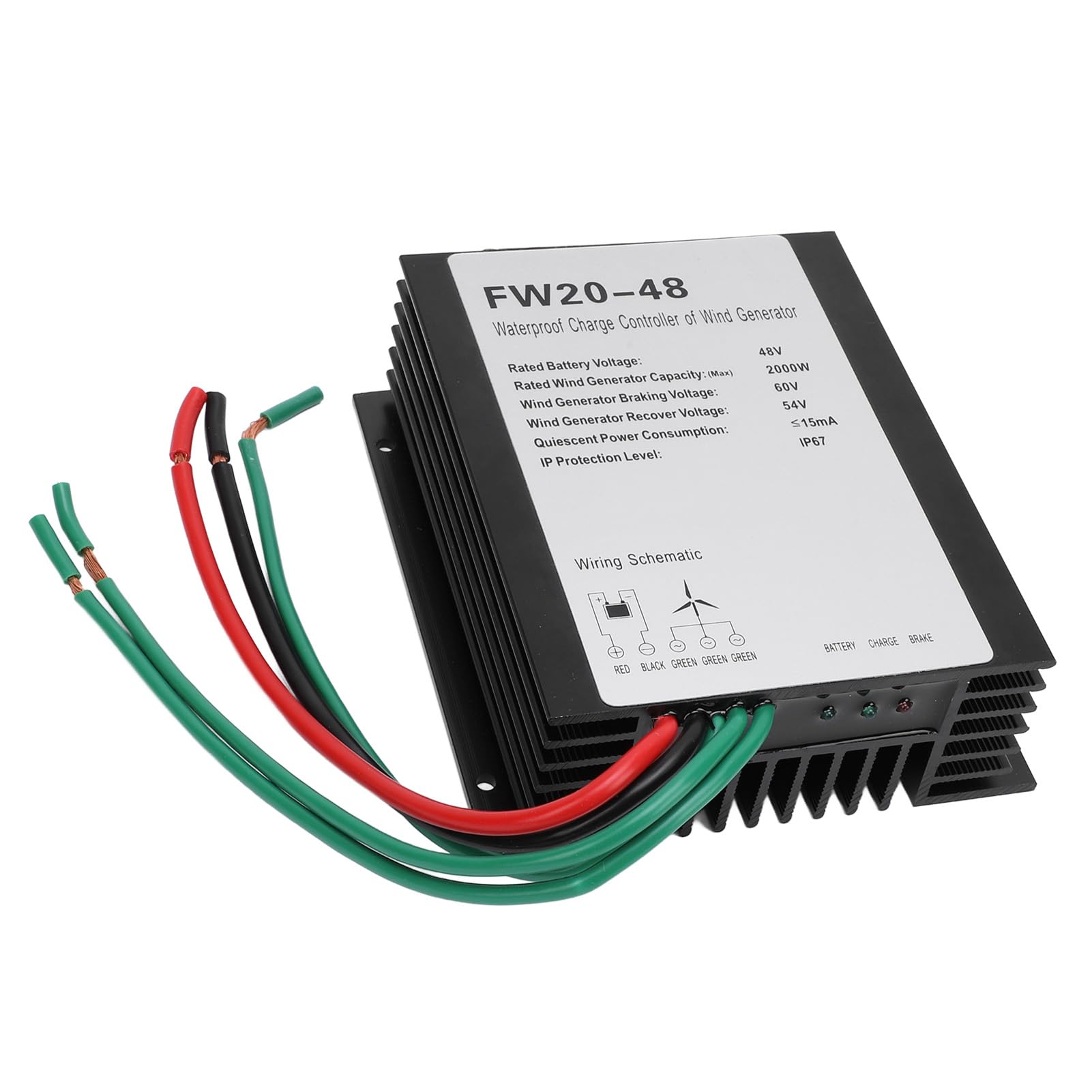 Regolatore per generatore Eolico, regolatore di Carica per turbina eolica MPPT, regolatore Automatico in Lega di Alluminio IP67 48V per sistemi di generatori eolici da
