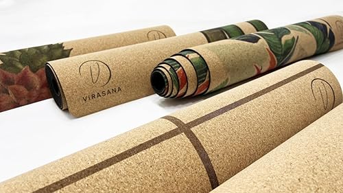 Miniatura 2 de Alfombrilla de yoga de corcho ecológica, no tóxica, resistente al sudor, antideslizante, ideal para yoga caliente, Bikram, Vinyasa, Power, pilates,