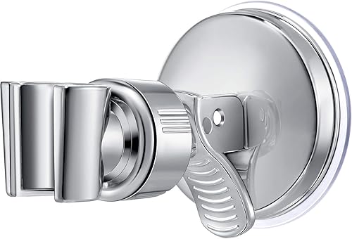 Zhehao Soporte de cabezal de ducha ajustable, soporte de cabezal de ducha con ventosa extraíble, soporte de succión montado en la pared sin taladro,