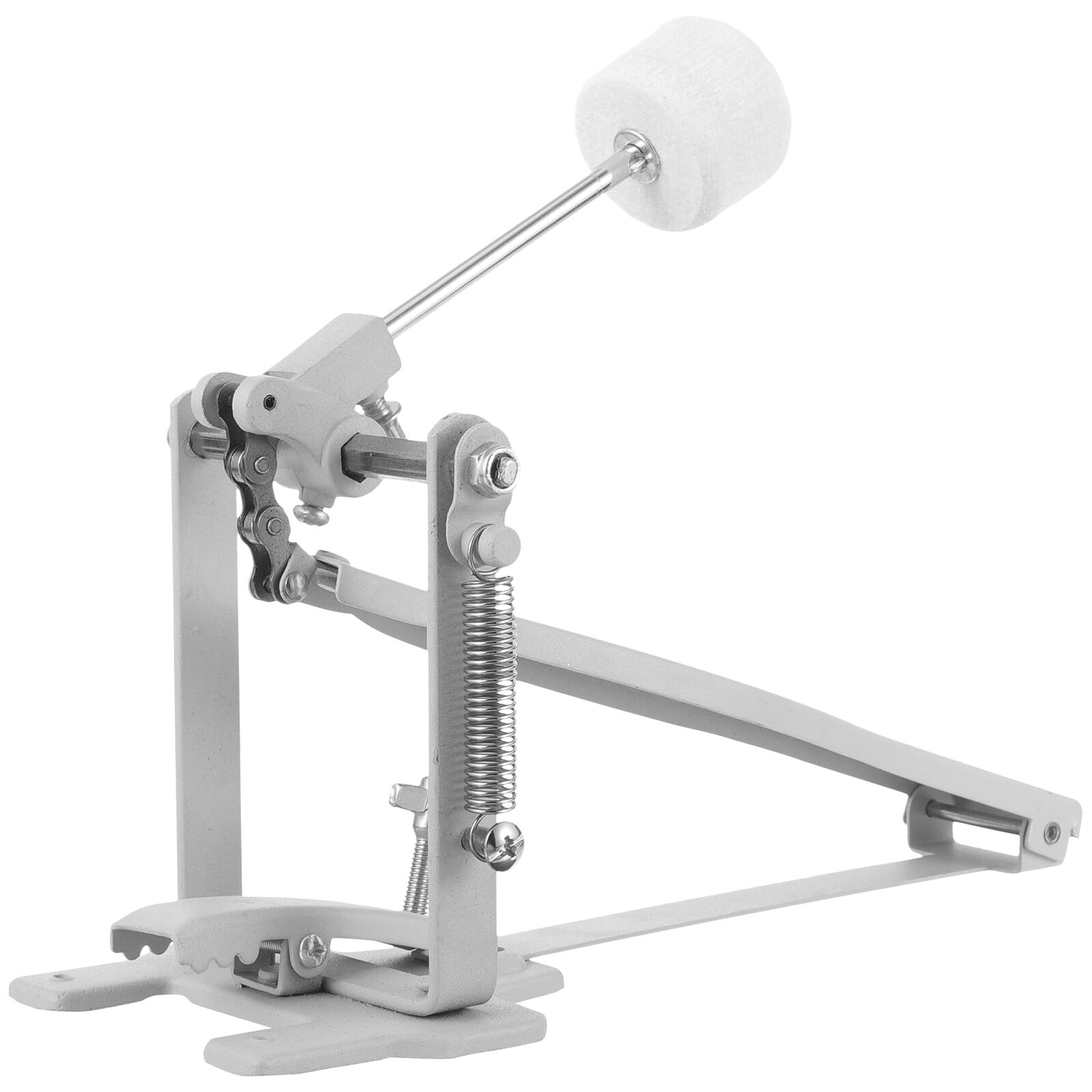 Pedale Singolo per Praticare Pedali Professionali in Metallo Argento per Grancassa Accessorio per Batteria Jazz ed Elettronica