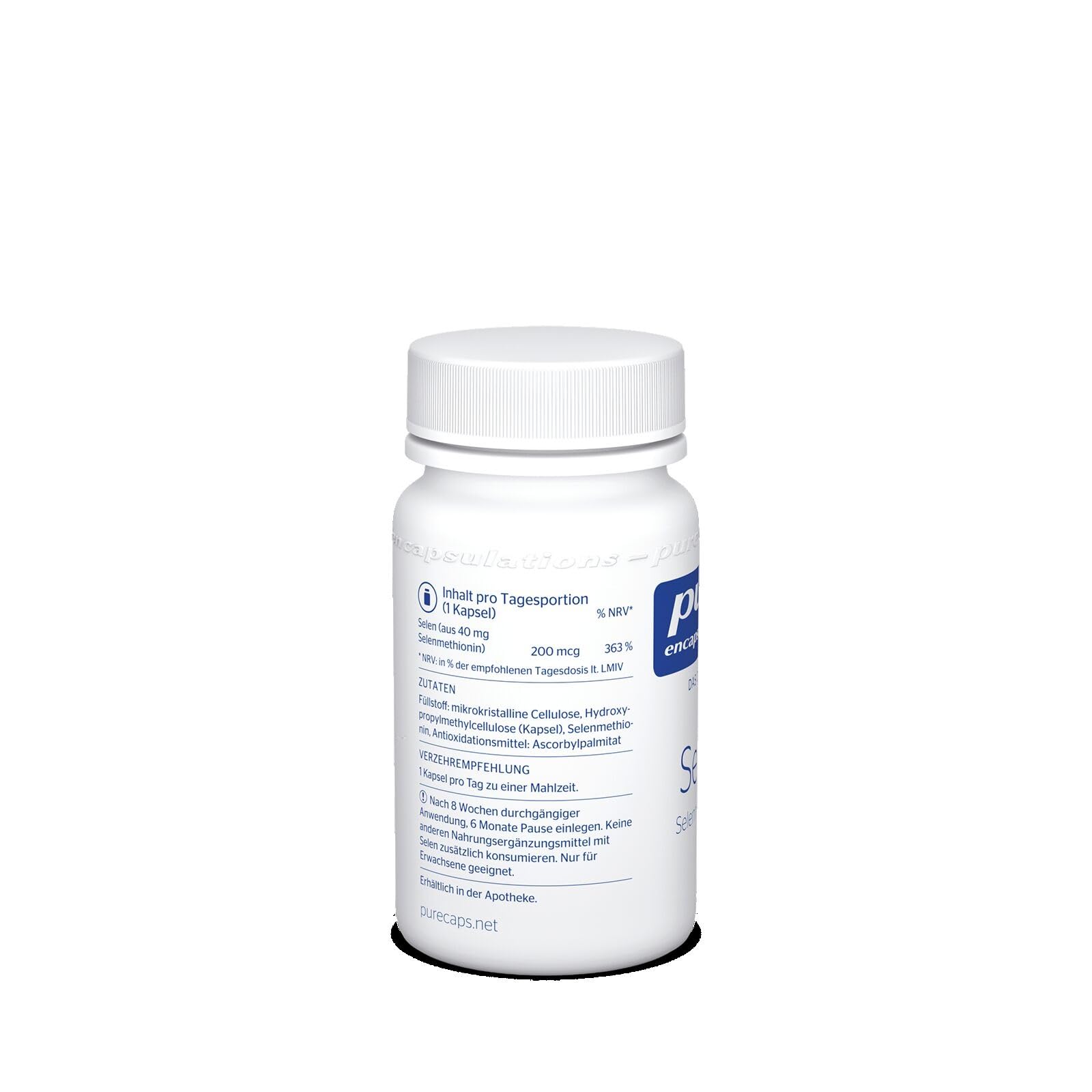 Pure Encapsulations - Selen (Selenmethionin) - Hochwertiges Selen für Schilddrüse und Immunsystem - 60 Kapseln