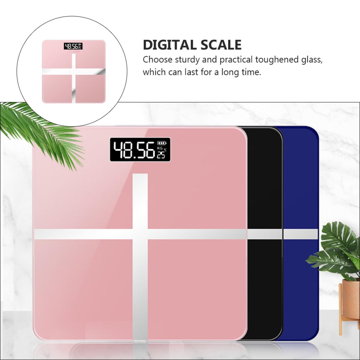 Digitale Körpergewichtswaage für Zuhause mit USB Ladefunktion, Gold | Tempered Glass, Automatische Messung, Präzise Anzeige, für Täglichen Gebrauch im Zuhause