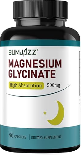 Suplemento de glicinato de magnesio - Suplemento de magnesio Glicinato de magnesio 500 mg - Suplemento mineral 90 cápsulas