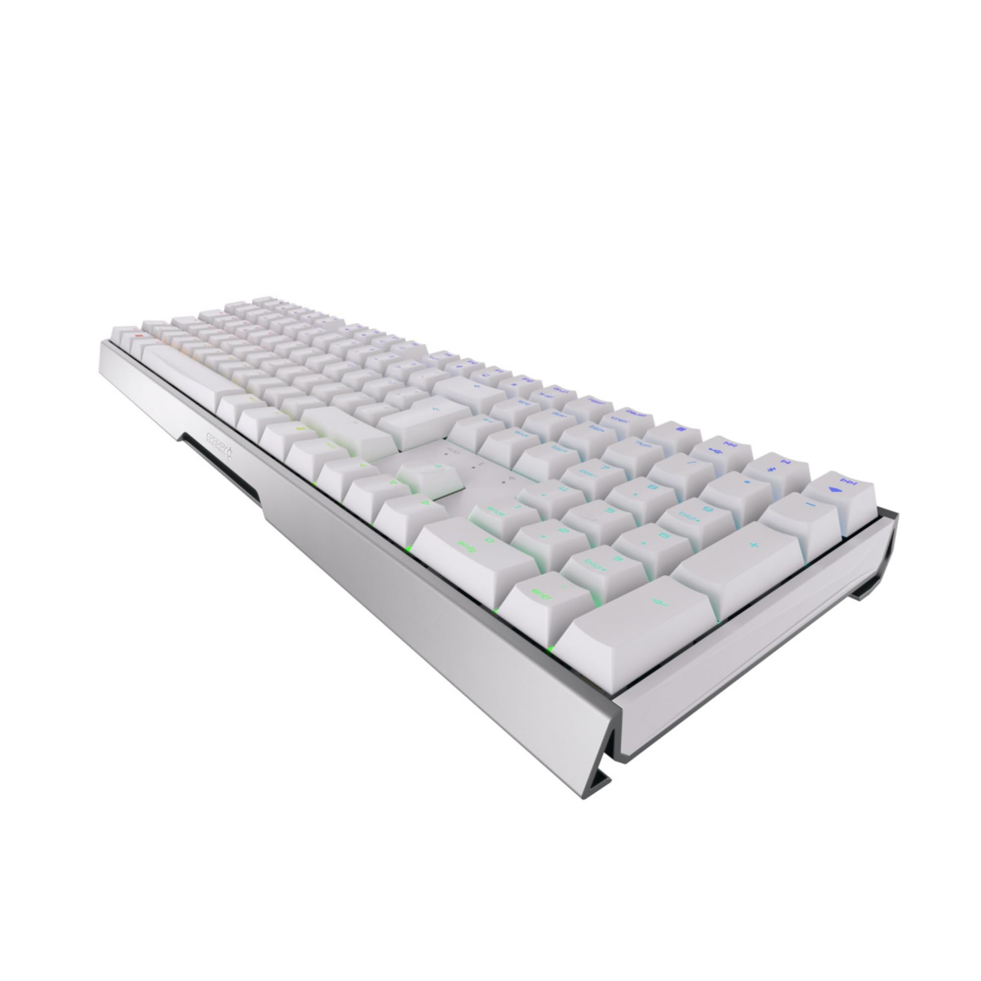 CHERRY MX 3.0S Wireless, Tastiera gaming meccanica senza fili con illuminazione RGB, Layout per la Germania (QWERTZ), Connessione Bluetooth, wireless o via cavo, Interruttori MX RED, Colore bianco