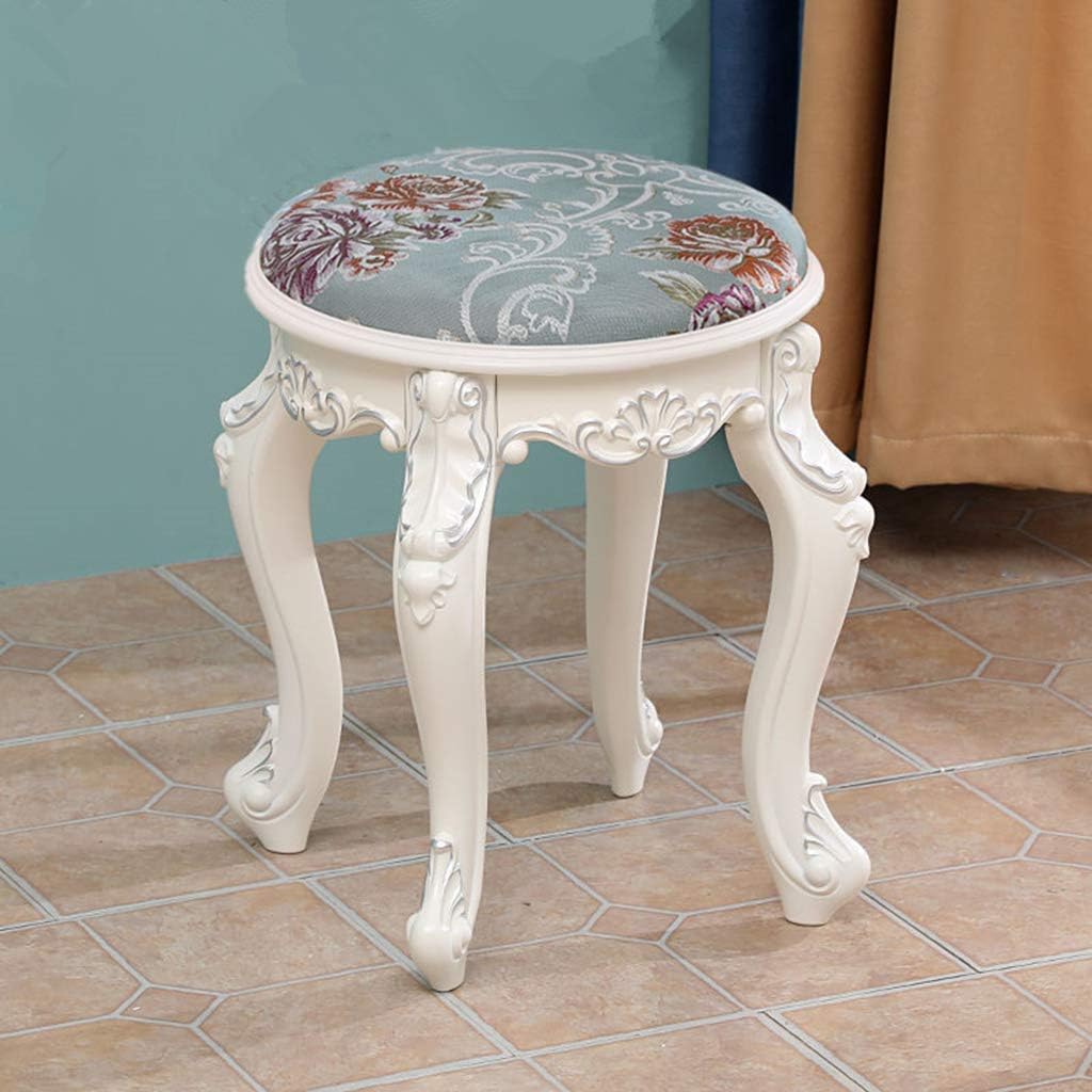 Vanity Stool/Makeup Dressing Stool/Piano Seat/Padded Bench with ABS Plastic Steel Legs, for Dressing Table Bedroom, Easy Assembly