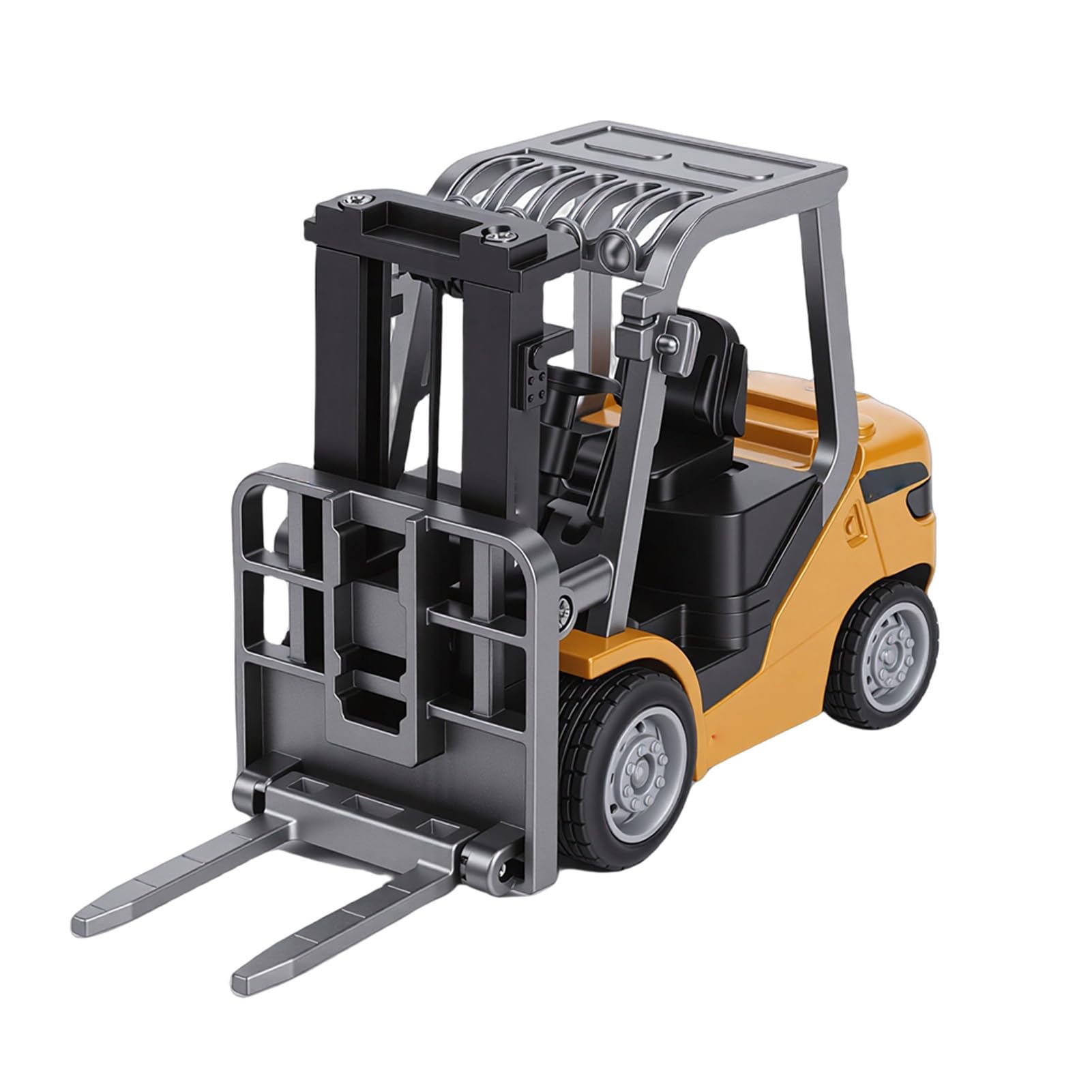 Carretilla Elevadora Juguete RC 1/64, 8 Canales Carretilla Elevadora Control Remoto Función Completa Gancho Horquilla, Vehículo Construcción RC Adultos Niños Niñas