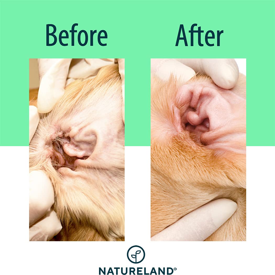 [150 pcs Extra-Large] Natureland Dog Ear Wipes - Extra Large Pads [170%] - Otic Cleaning Wipes for Infections and Controlling Ear Infections and Ear Odor in Pets - image 5