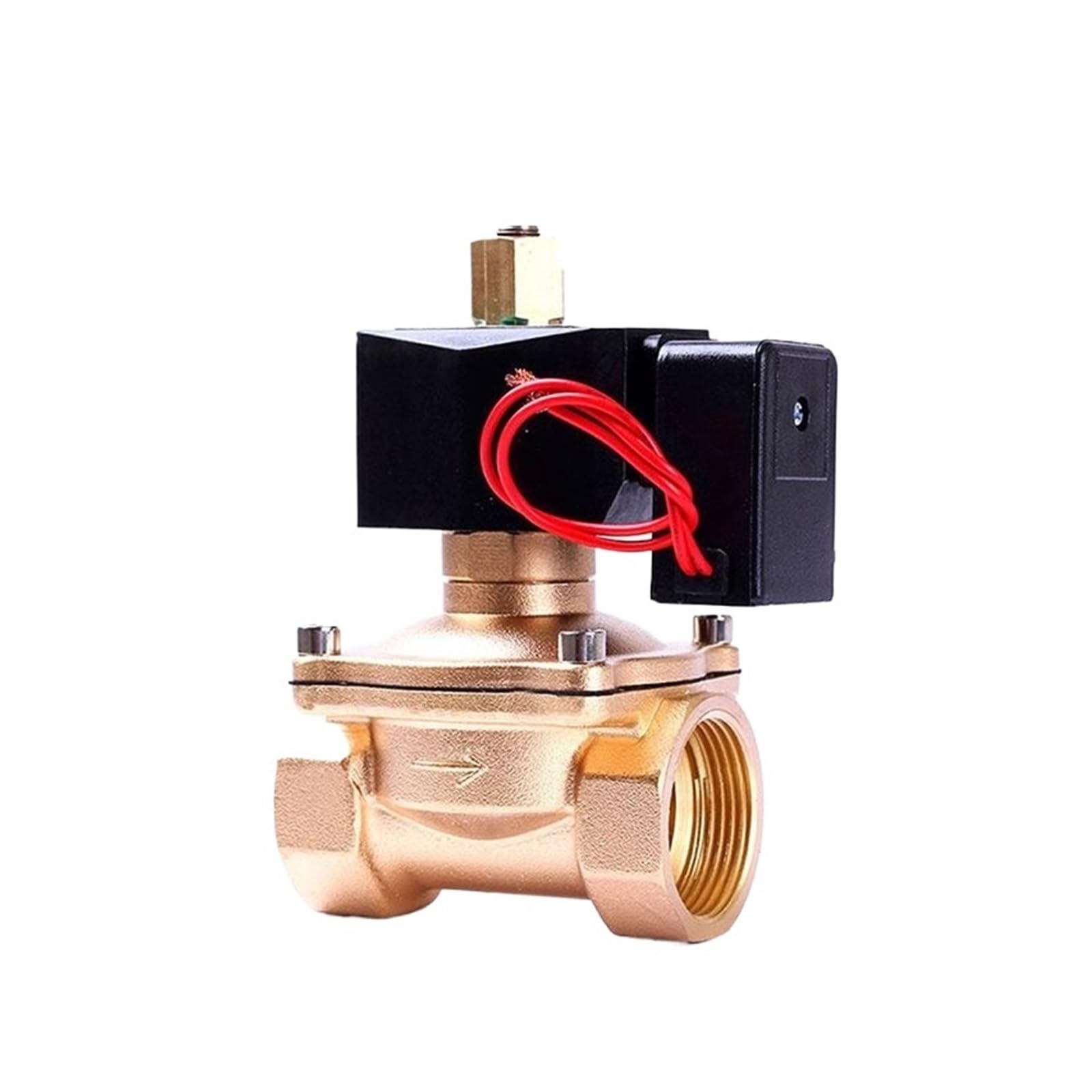 Électrovanne en laiton 1-1/4" 230VAC normalement ouverte pour eau et gaz