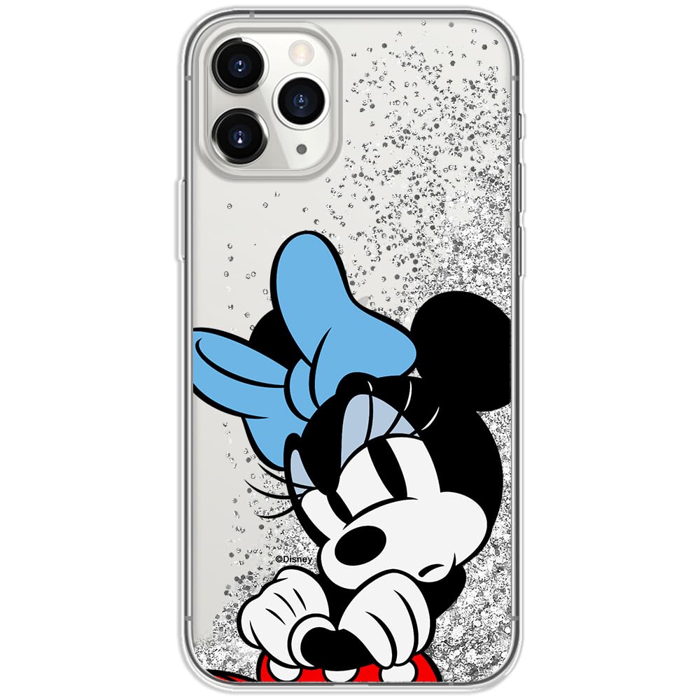 ERT GROUP mobile phone case for Apple Iphone 11 PRO MAX original and officially Licensed Disney pattern Minnie 077 optimally adapted to the mobile phone, with glitter overflow effect