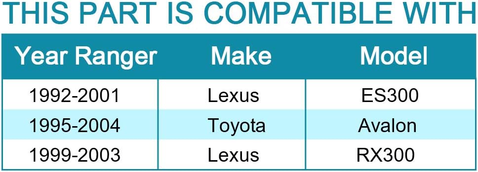 IRONTEK 512311x2 Rear Left/Right Wheel Hub and Bearing Assembly (5Lug W/O ABS) Compatible for Toyota 1995-1996 Avalon/ 1992-2001 Camry/ 1999-2003 Solara 2PCS