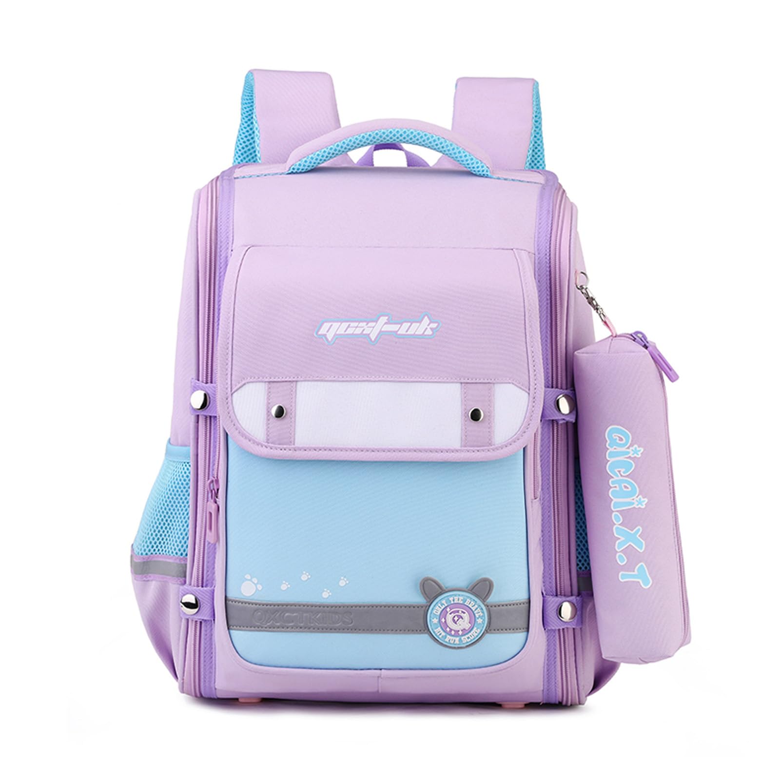 FANDARE Kinderrucksack 27L Schulranzen ab 4 Jahre, Jungen Mädchen Grundschule - Nachtreflektierende Sicherheitsstreifen & Federmäppchen Rucksack für Kindergarten & Schulbedarf