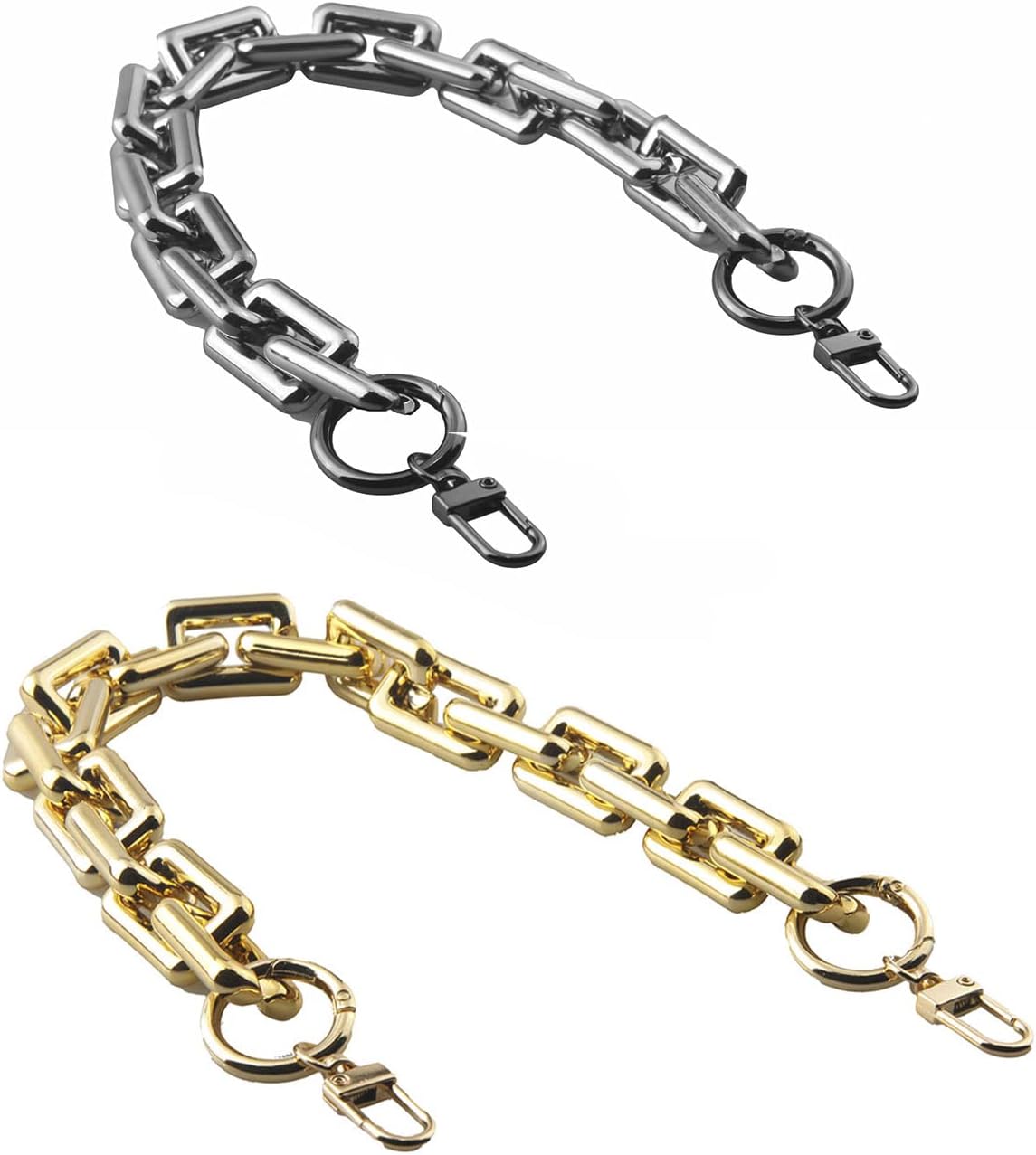 MAHAVIMOKSA 2 Packs Gold & Gun Metal 40cm/15.7" Chunky