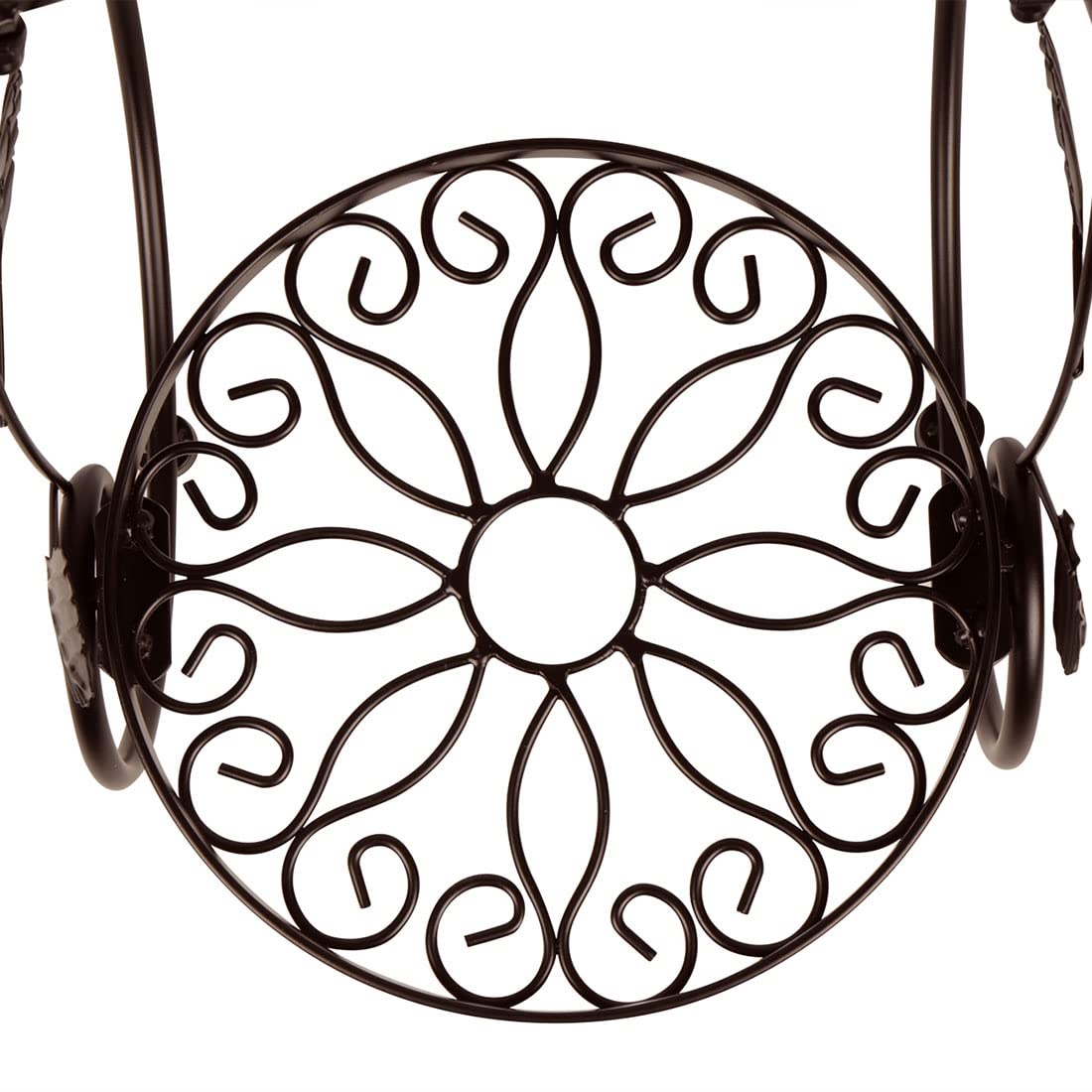 HLC Supporto per piante in metallo Supporto per vaso da fiori con 3 pneumatici interni ed esterni a forma di S 60* 26* 64CM (bronzo)