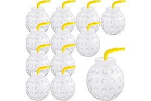 Amyhill Golf Ball Cups with Straws and Lids