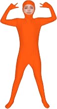 ATHX Kids High Stretch Spandex Halloween Cosplay Bodysuit Costume Open Face Unitard Child Full Body Skin Suit Zentai Suit