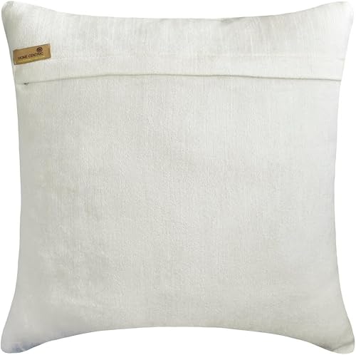 Miniatura 8 de The HomeCentric Funda de cojín personalizada, color blanco y plateado, de 20 x 20 pulgadas, fundas de cojín decorativas, cristales de seda,