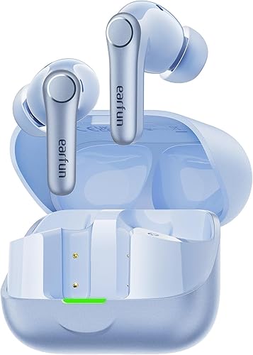 Miniatura 11 de EarFun Air Pro 4+ Auriculares inalámbricos con cancelación de ruido adaptativa, Qualcomm aptX sin pérdida, controladores duales, auriculares de