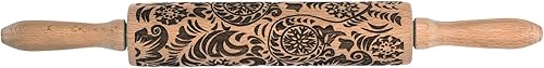 Mrs. Anderson's Baking Rodillo en relieve, diseño de cachemira, madera de haya europea