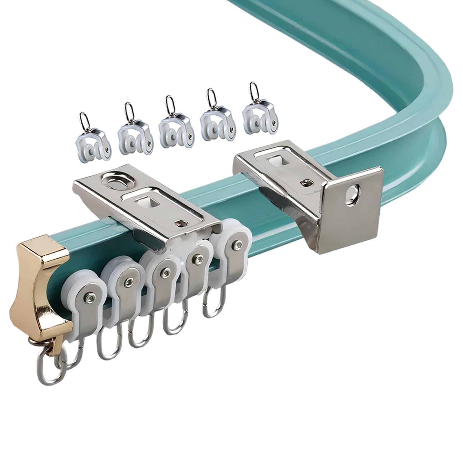 Sistema ferroviario personalizzabile – Rulli e aste silenziose per montaggio a parete/soffitto per un funzionamento fluido, perfetto per applicazioni versatili e facile installazione