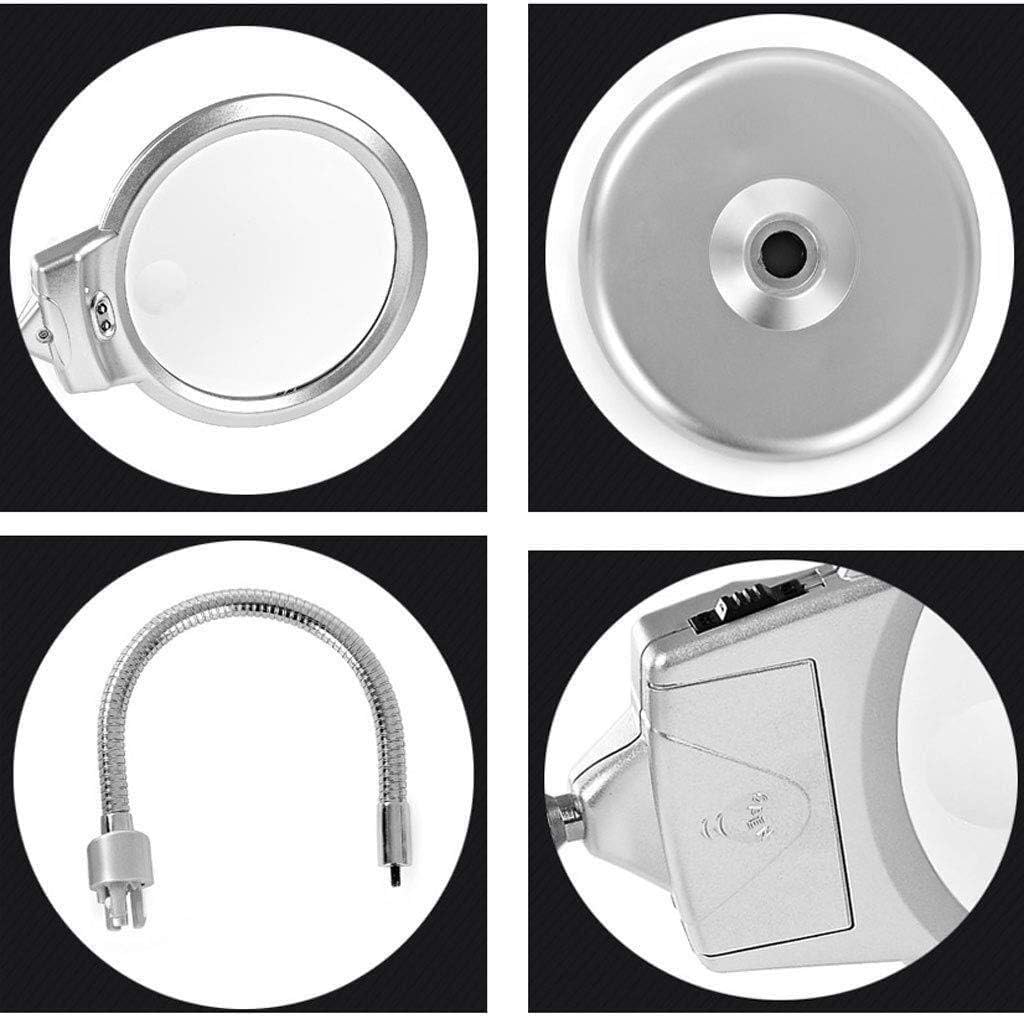 Lente di ingrandimento da Tavolo, Grande, for riparazioni, LED, for Ufficio, for schermi, Artigianato, Hobby, Pittura, Cucito, lavori ravvicinati, Anziani, Riparazione, Telefono Cellulare