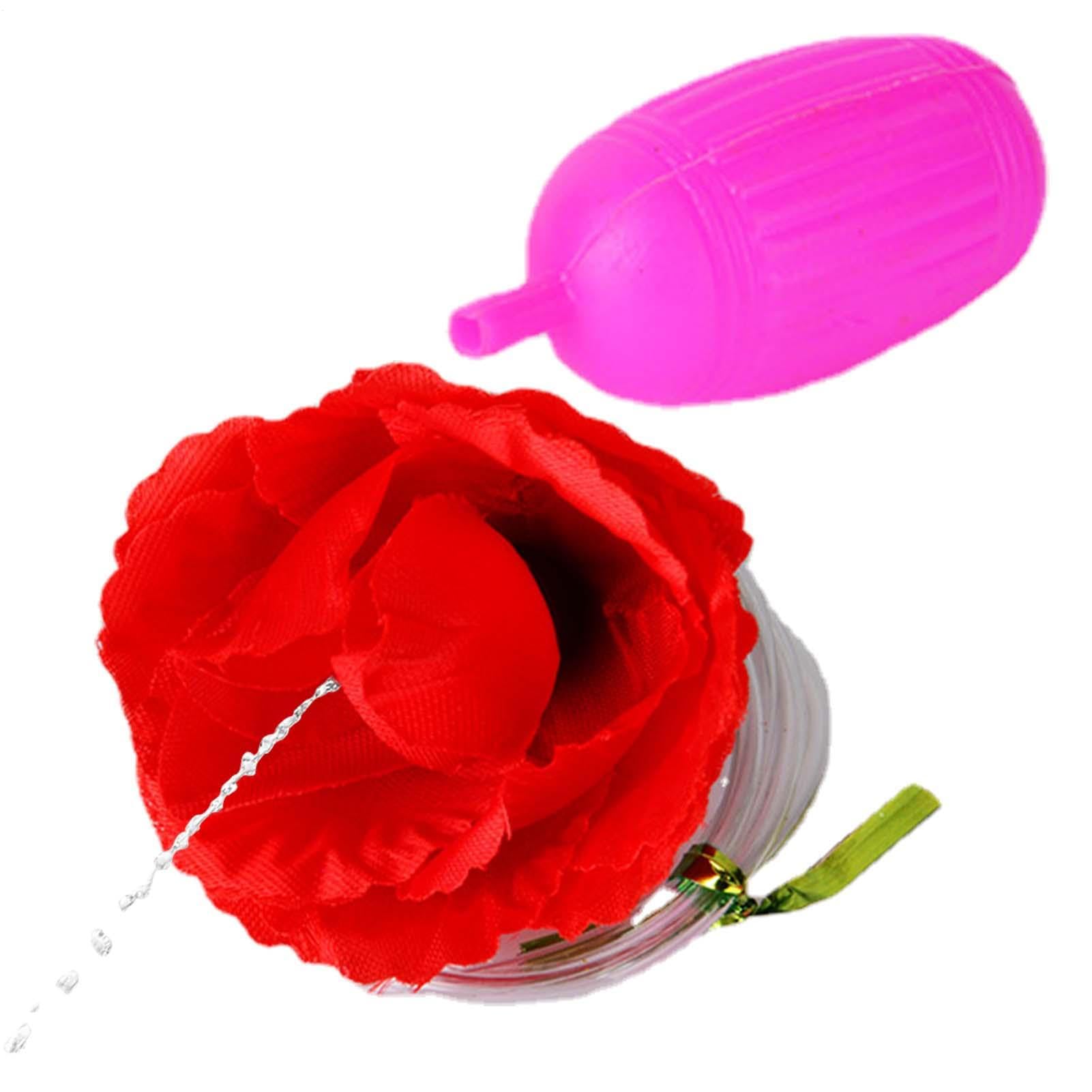 Giocattolo Scherzo con Fiori Festivi - Novità Fiori che Spruzzano, che Spruzzano Malizia, Scherzo con Spruzzi d'Acqua e Rosa Rossa, Scherzo con Spruzzi d'Acqua con Rosa Rossa per Bambini, Ragazzi