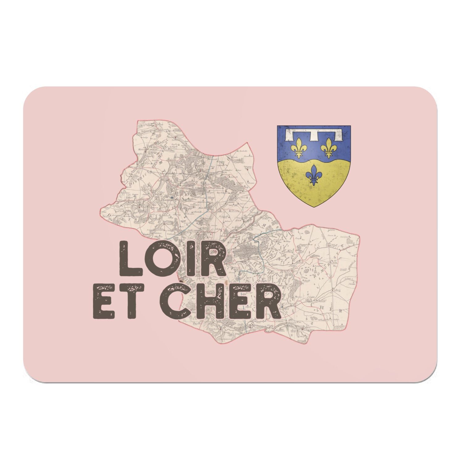 Sets de table souples en liège rose napperons Blois Loir-et-Cher 39,5x28,5 cm