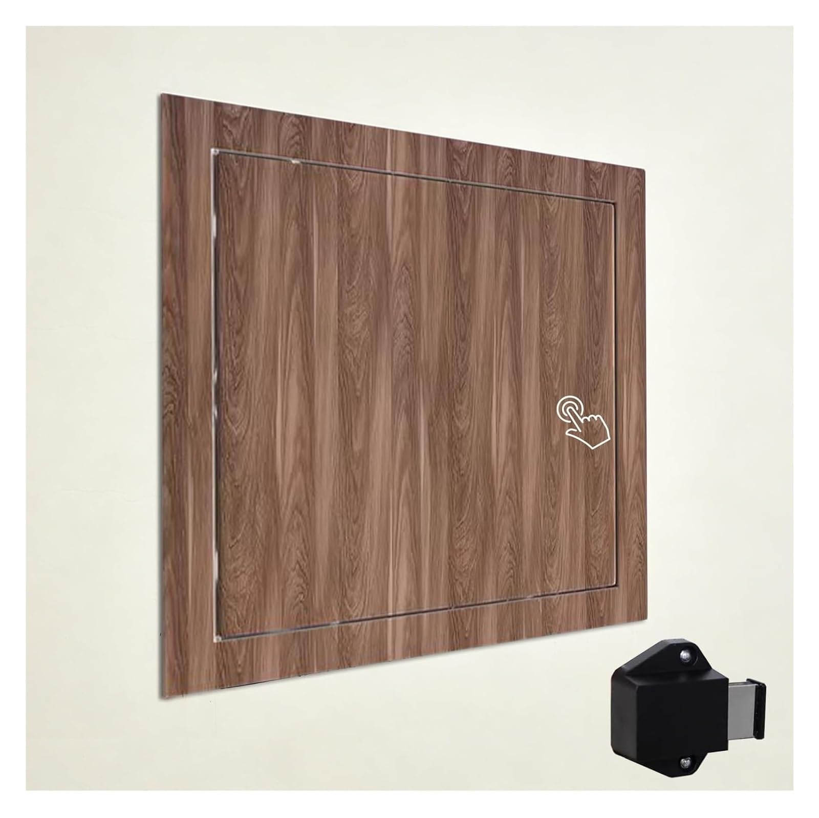 Puerta de servicio grano de madera E trampilla discreta para salones 30x30