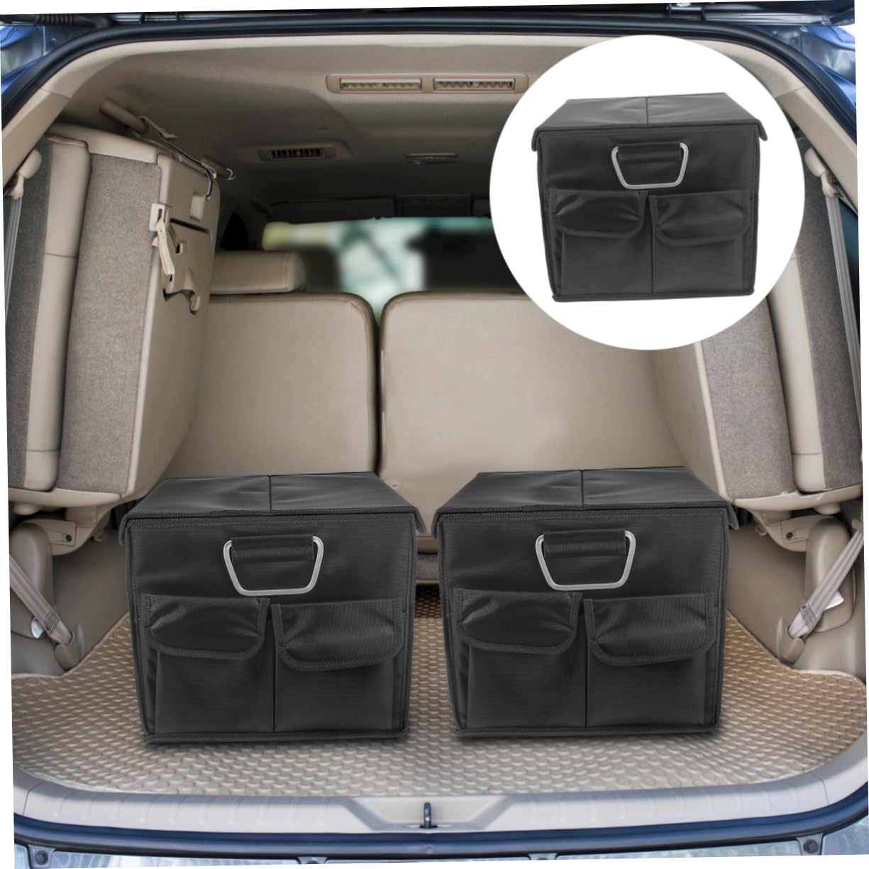 Mikinona Caja Organizadora Para Maletero Oxford Duradero Estuche Para Coche Bolsa Plegable Contenedor De Almacenamiento