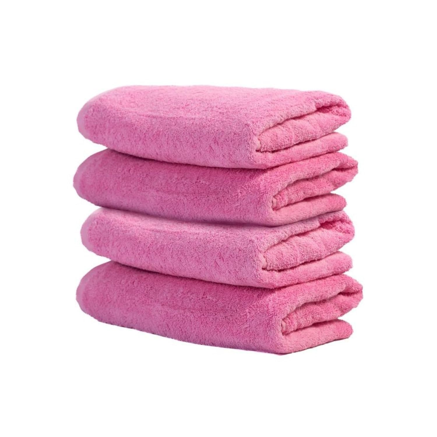 Cotton Face Towels – Soft, Highly Absorbent & Quick Dry – Pack of 4 (33x30 cm) – Pink-image-22