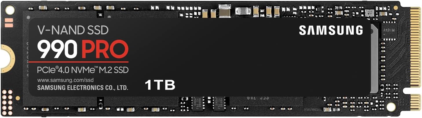 990 PRO 1TB PCIe Gen 4.0 x4 (Maximum Transfer Rate 7,450MB/s) NVMe M.2 (2280) Internal SSD MZ-V9P1T0B-IT/EC