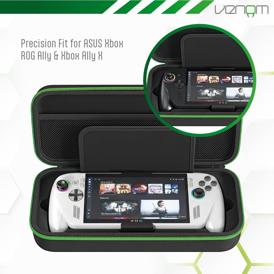 Venom Etui z Power Bankiem 20 000mAh do ASUS ROG Xbox Ally i Xbox Ally X | Twarde etui transportowe ze stojakiem i miejscem na akcesoria