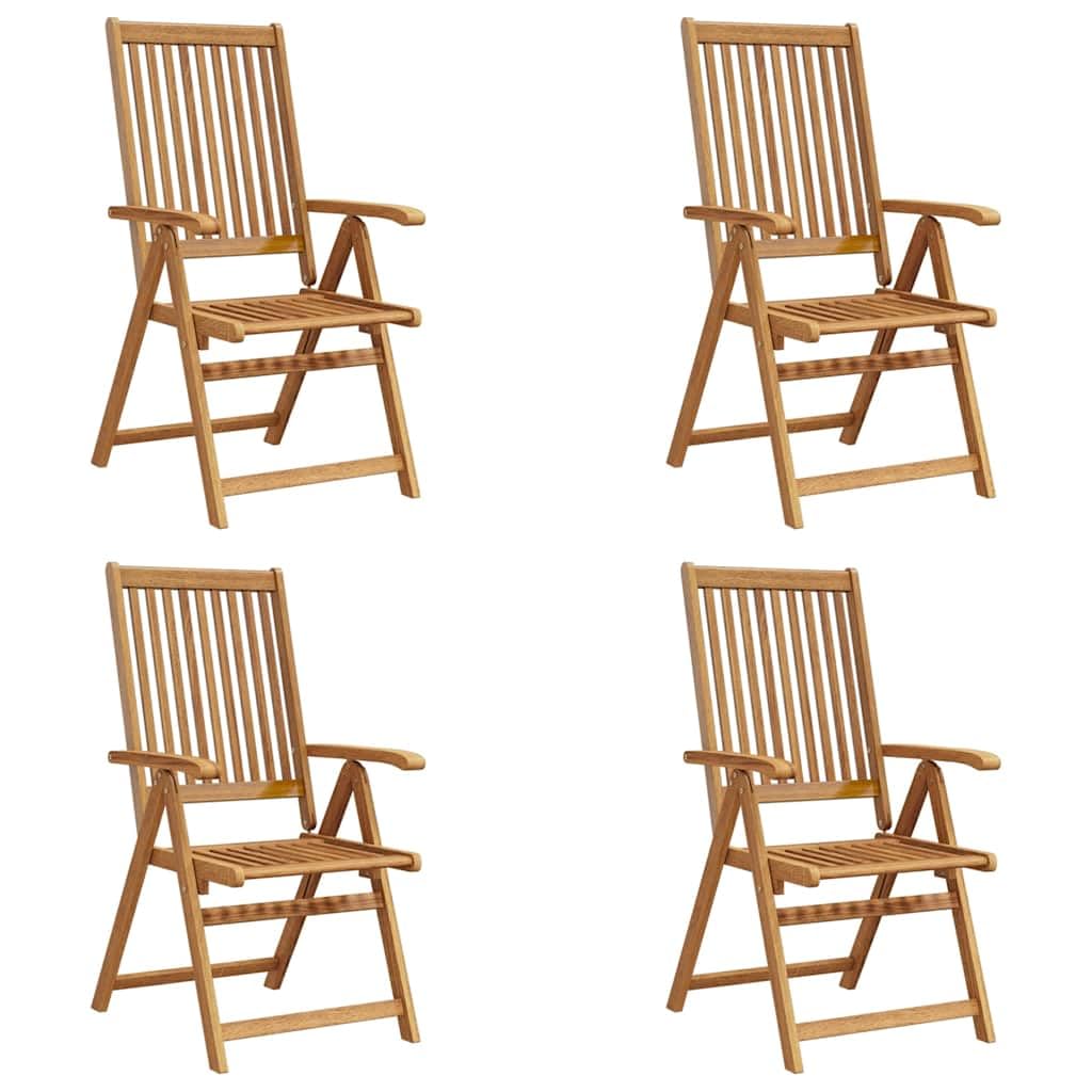 vidaXL 4X Akazienholz Massiv Gartenstuhl Klappbar Stuhl Stühle Klappstuhl Holzstuhl Essstuhl Gartenmöbel Balkonstuhl Terrassenstuhl