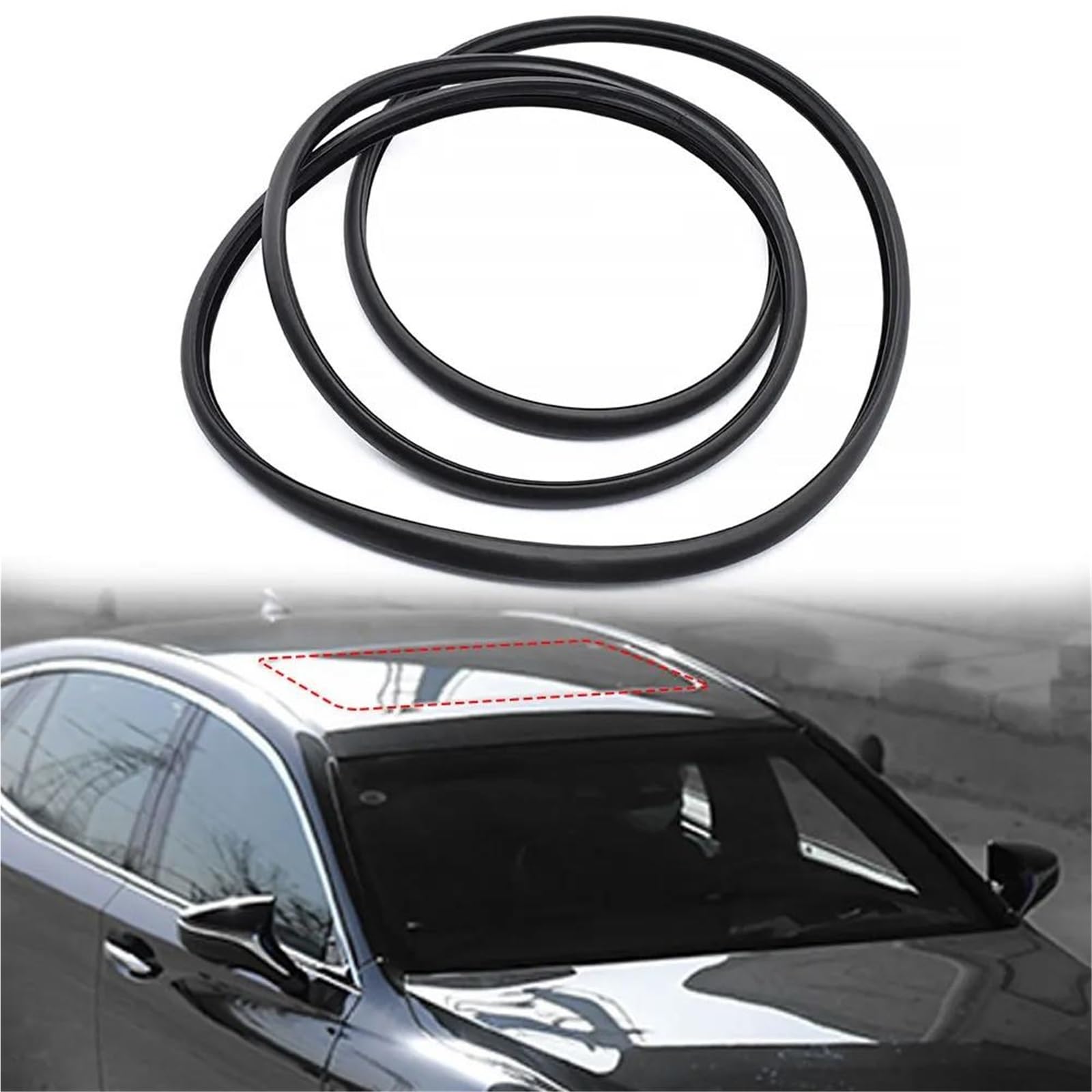 Qibbei One Color Car Sunroof Sealing Strip Weatherstrip Rubber Black 63251-30100 For Toyota For Lexus Gs350 Gs450h Es350