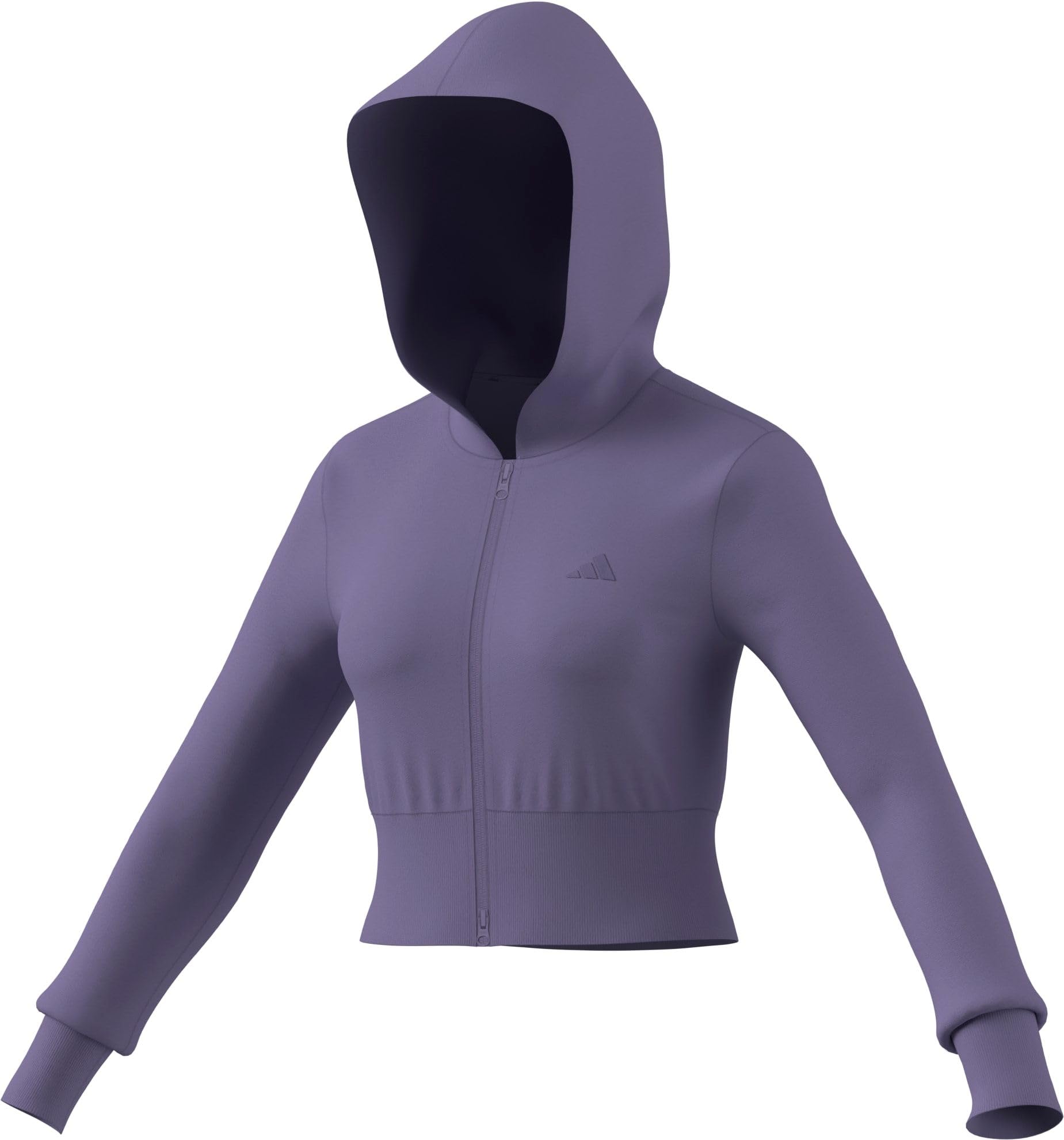 adidas dames Seasonal Essentials French Terry Full-Zip, magic lilac, XXL