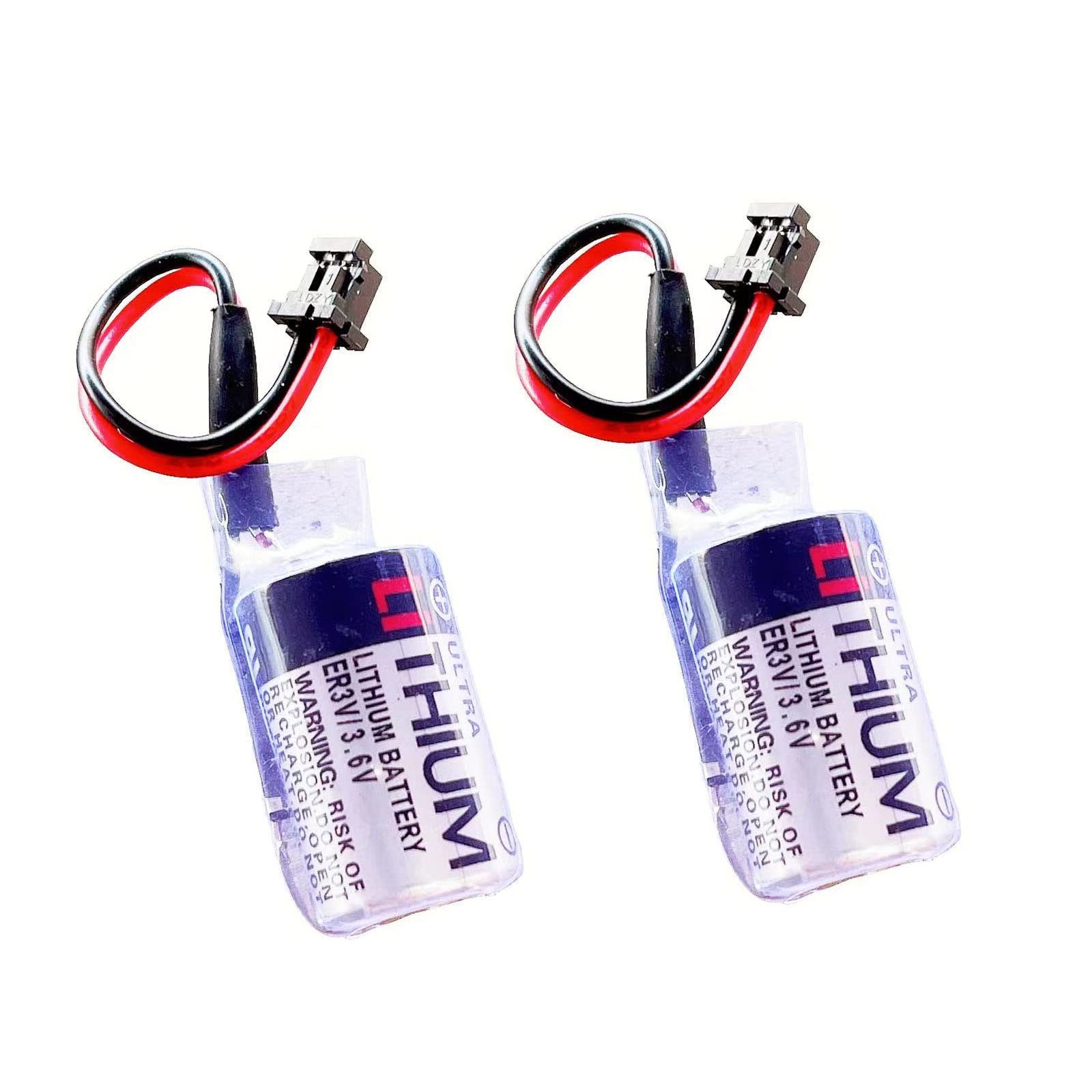 Amazon.com: (2Pcs) ER3V/3.6V JZSP-BA01 1000mAh PLC Lithium Battery