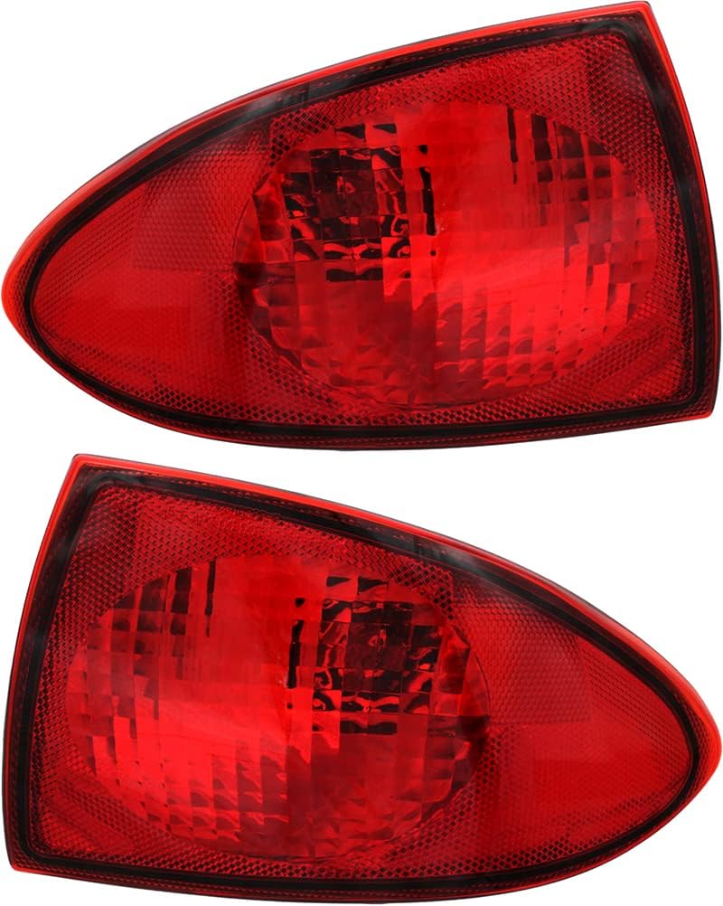 JP Auto Outer Tail Light Compatible With Chevrolet Cavalier 2000 2001 2002 Driver Left And Passenger Right Side Pair Set Taillamp