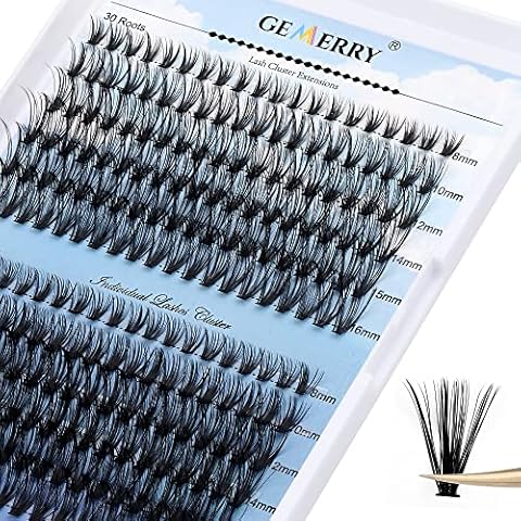 Lash Clusters Eyelash Clusters 280 PCS Cluster Eyelash Extensions Soft&Natural Individual Lashes Mink Cluster Lashes DIY At Home Lash Extension Clusters By GEMERRY(30D/40D-D, 8-16mm) Cover