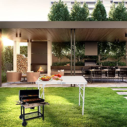 Folding Table for Outdoors Made of Aluminum Alloy Rectangular (3ft White)