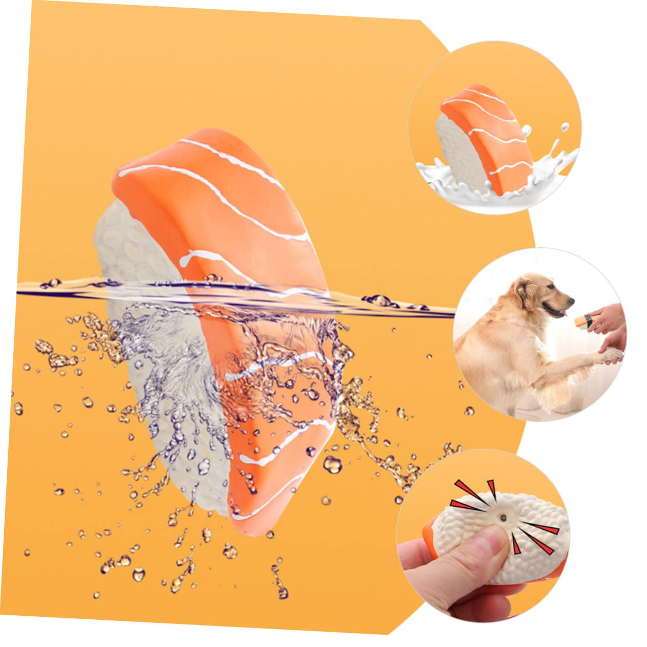 INOOMP 9piezas Juguete para Forma De Sushi De Molar y Limpieza Juguete Resistente y Prevención De Aburrimiento