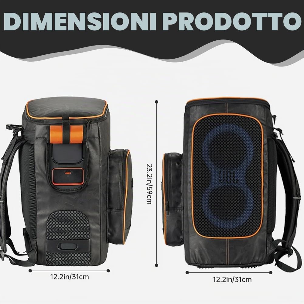 Borsa da Viaggio per JBL PartyBox 110/PartyBox Club 120 Altoparlante Portatile, Zaino Protettivo Custodia per il Trasporto e la Protezione