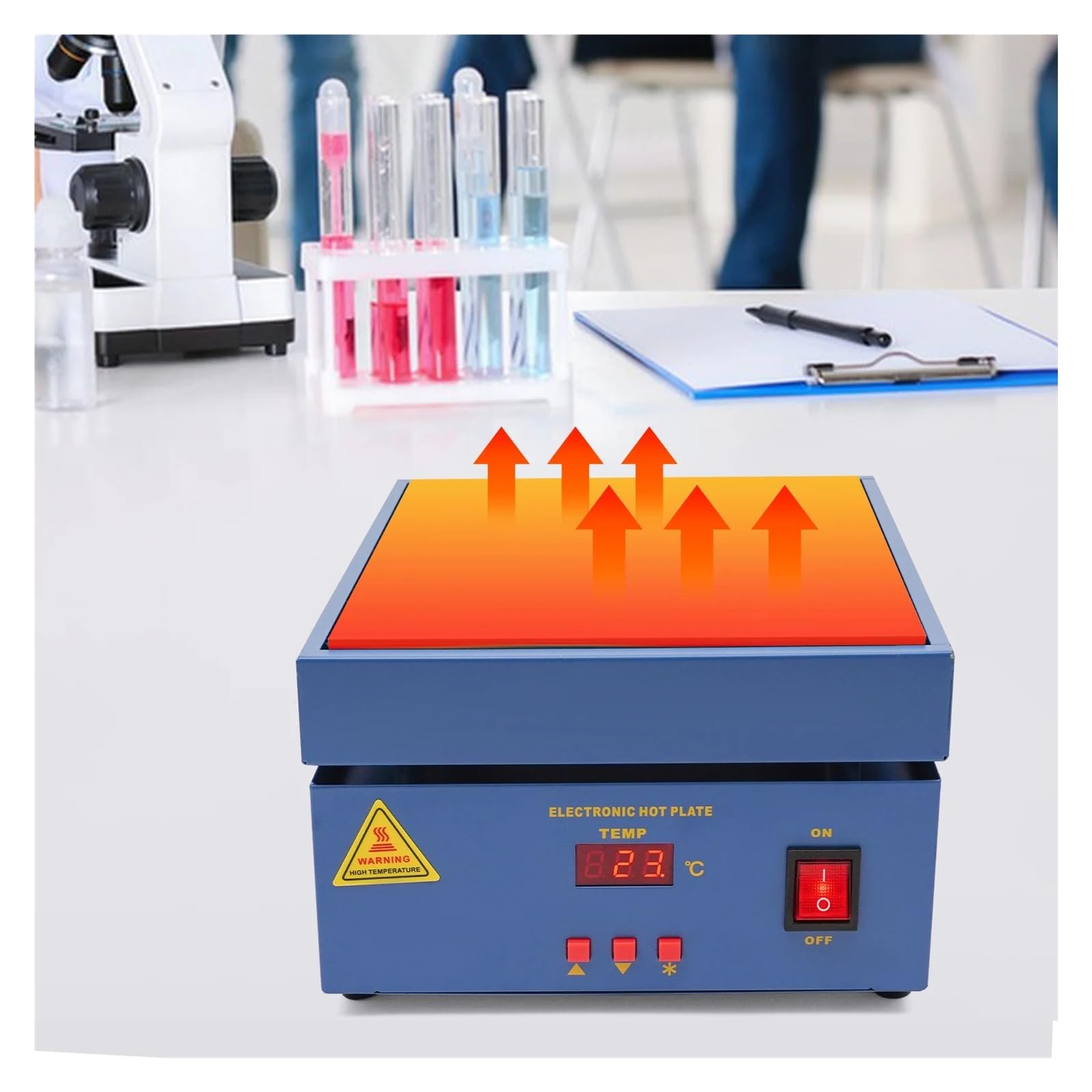 Stacja lutownicza, Cyfrowa stacja podgrzewania o mocy 800 W, płyta grzejna 20x20 cm do przeróbki PCB i BGA