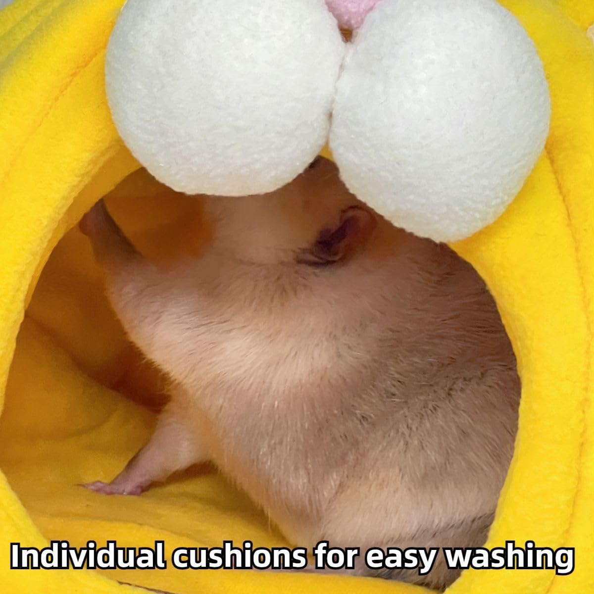 Guinea Pig Bed Cage Indoor, Hamster Warm Nest Toy, Rat Habitat Cave Plush Hideout, Small Animal House for Hedgehog Chinchilla (Dia. 13.78 in)