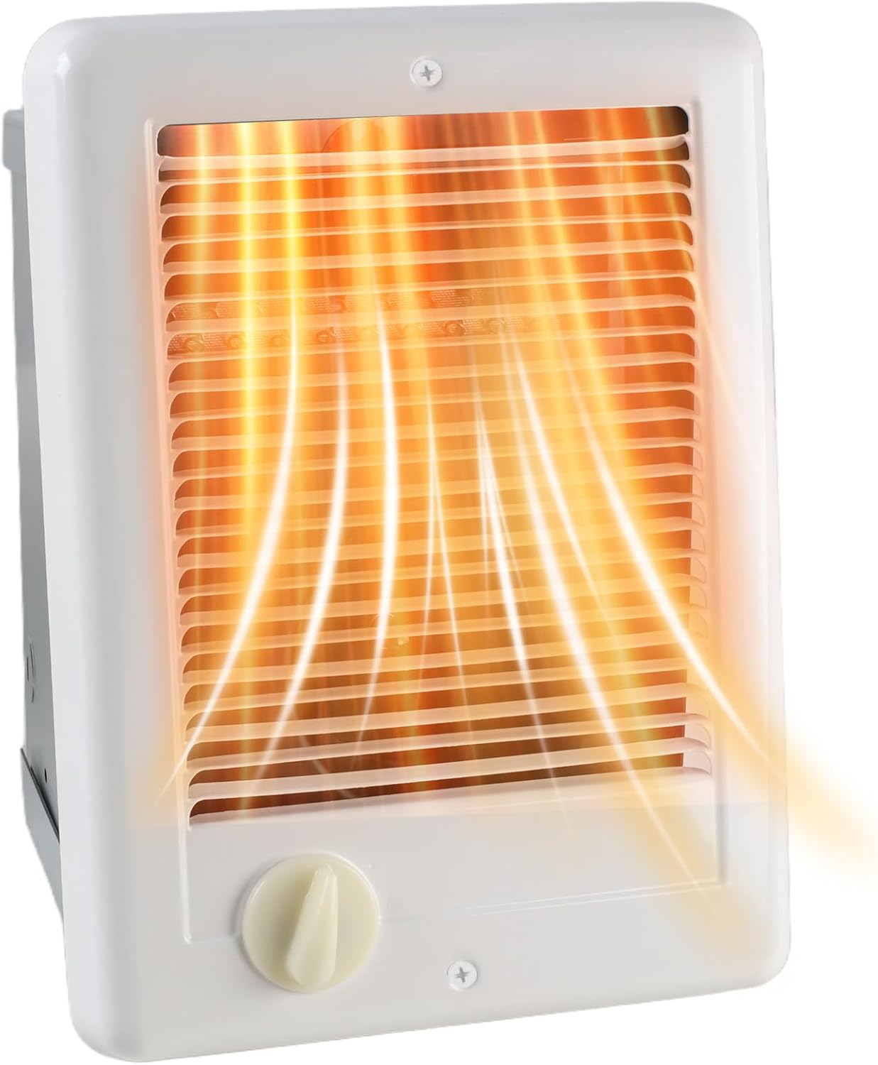 Upgraded Electric Wall Heater Complete Unit with Thermostat (Model: CSC151TW, Part: 67509), 5120 BTU, 120 Volt, 1500 Watt, White